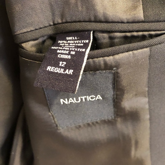 Nautica Navy Blue Boys Sport Coat - Picture 5 of 5